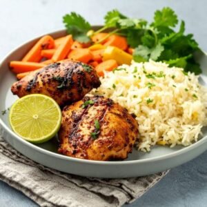 Grilled Chicken with Rice