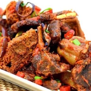 Large Platter Fried Goat
